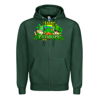 Sports Green St. Patrick's Day gnomes Zipper Hoodie - HowdyJamesFarm