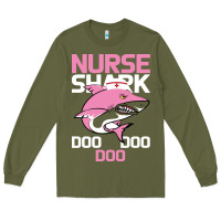 Army Green Nurse Shark Doo Doo Doo Long Sleeve Tee - Bettercallsaul