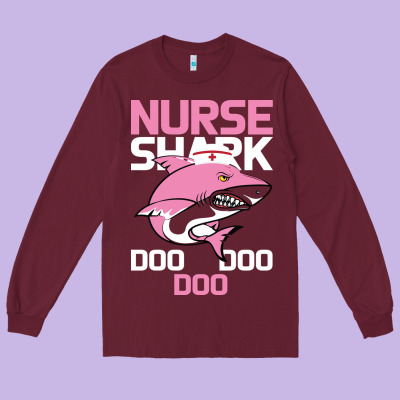 Nurse Shark Doo Doo Doo Long Sleeve Tee Designed By Bettercallsaul