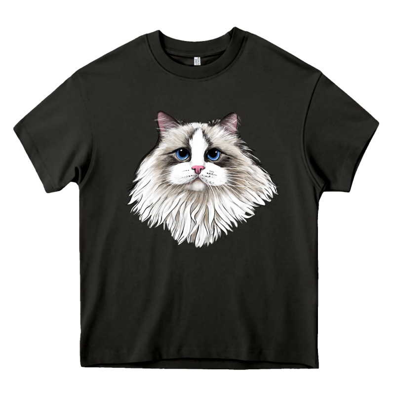 Ragdoll Face Cat Heavy Core Tee by LillyAllenDesigns | Teevron