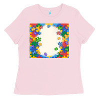 Bubblegum Pink autism Ladies Tee - MaliasSmallBusiness