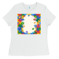 White autism Ladies Tee - MaliasSmallBusiness