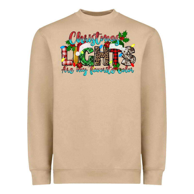 Christmas Lights Are My Favorite Heavyweight Sweatshirt by texasbilliewilder | Teevron