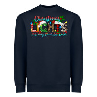 Navy christmas lights are my favorite Heavyweight Sweatshirt - texasbilliewilder