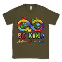 Army Green be kind autism awareness infinity symbol Classic Tee - LillyAllenDesigns