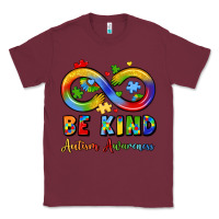 Burgundy be kind autism awareness infinity symbol Classic Tee - LillyAllenDesigns