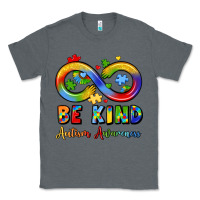 Charcoal Heather be kind autism awareness infinity symbol Classic Tee - LillyAllenDesigns