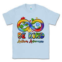 Dusty Blue be kind autism awareness infinity symbol Classic Tee - LillyAllenDesigns