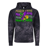 Cloud Black mardi gras with fleur de lis Vintage Hoodie - LillyAllenDesigns