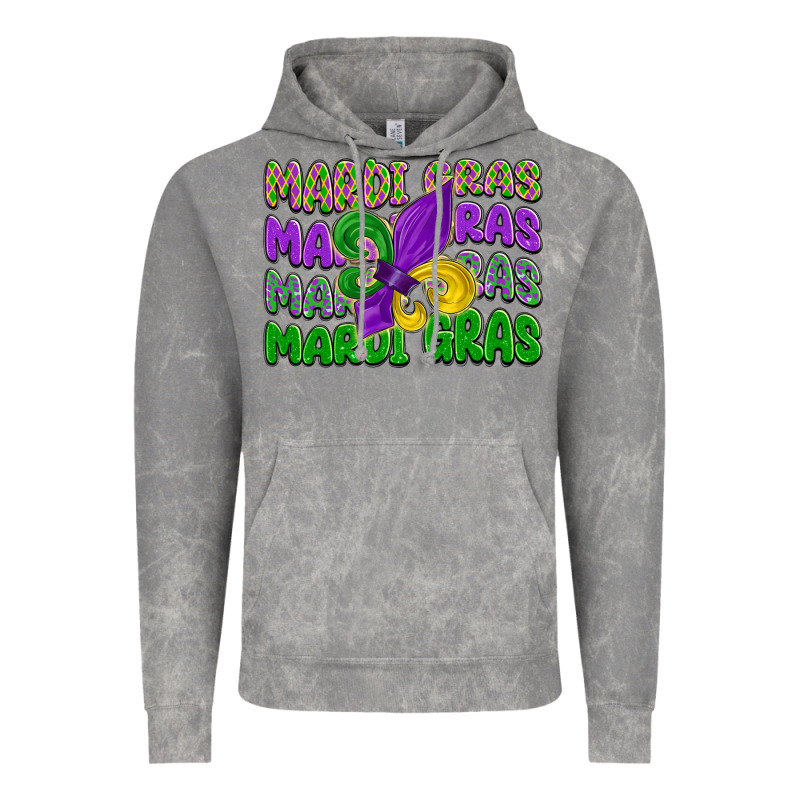 Mardi Gras With Fleur De Lis Vintage Hoodie by LillyAllenDesigns | Teevron