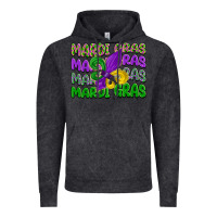 Vintage Black mardi gras with fleur de lis Vintage Hoodie - LillyAllenDesigns