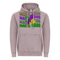 Vintage Zinc mardi gras with fleur de lis Vintage Hoodie - LillyAllenDesigns