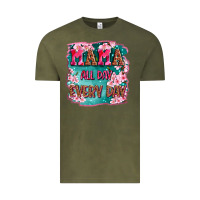 Vintage Olive mama all day everyday Vintage Tee - LillyAllenDesigns