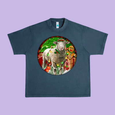 Christmas Dorset Sheep Urban Heavy Tee Designed By Lillyallendesigns