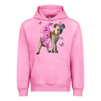 Fuchsia Pink Baby Hyena With Tutu Urban Hoodie - LillyAllenDesigns
