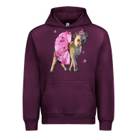 Mauve Wine Baby Hyena With Tutu Urban Hoodie - LillyAllenDesigns