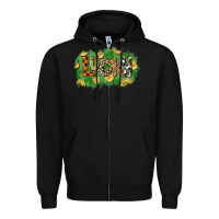 Black Western lucky St. Patrick's Day Zipper Hoodie - CowGirlArtShop