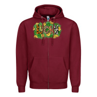 Burgundy Western lucky St. Patrick's Day Zipper Hoodie - CowGirlArtShop