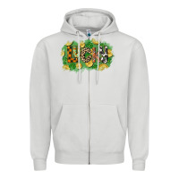 Dove Grey Western lucky St. Patrick's Day Zipper Hoodie - CowGirlArtShop
