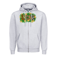 Heather Grey Western lucky St. Patrick's Day Zipper Hoodie - CowGirlArtShop