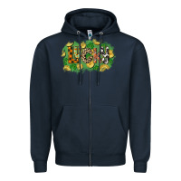 Navy Western lucky St. Patrick's Day Zipper Hoodie - CowGirlArtShop