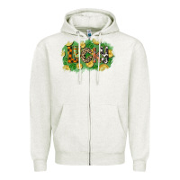 Oatmeal Heather Western lucky St. Patrick's Day Zipper Hoodie - CowGirlArtShop