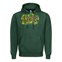 Sports Green Western lucky St. Patrick's Day Zipper Hoodie - CowGirlArtShop