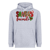 Heather Grey Santa's Favorite Heavyweight Hoodie - BundleAndBundleShop