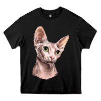 Black Sphynx Cat Heavy Core Tee - LillyAllenDesigns