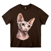 Chocolate Brown Sphynx Cat Heavy Core Tee - LillyAllenDesigns