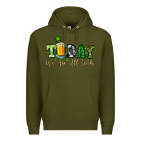 Army Green Today we are all Irish Premium Hoodie - OliviaCreatesArt