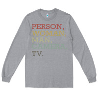 Heather Grey Person Woman Man Camera Tv Long Sleeve Tee - Bettercallsaul
