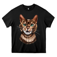 Black Bengal Cat Face Heavy Core Tee - LillyAllenDesigns