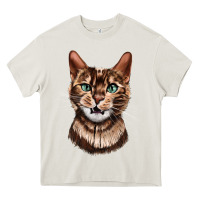 Bengal Cat Face Heavy Core Tee | Teevron