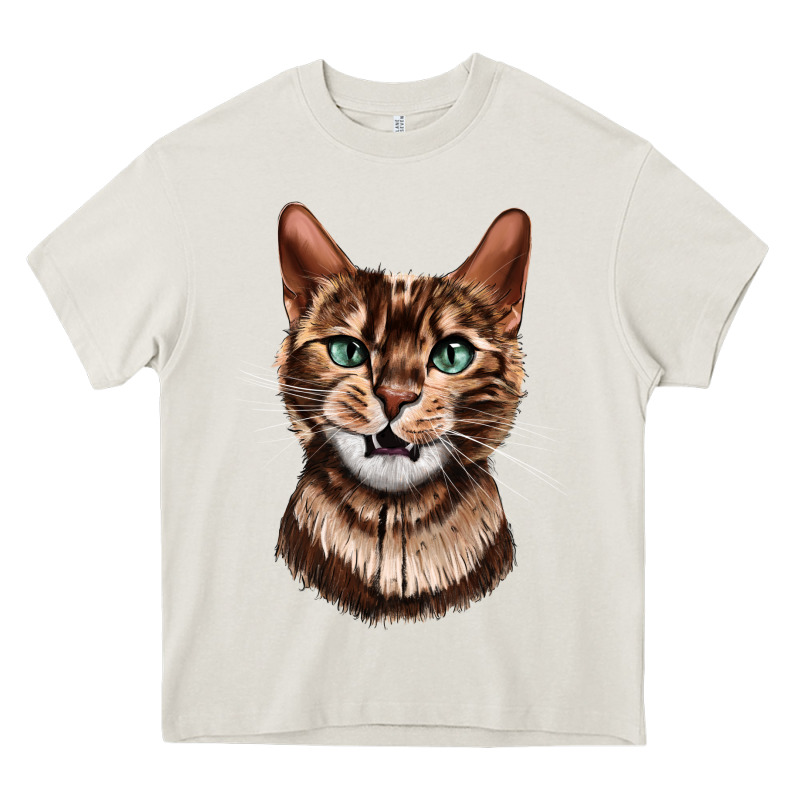 Bengal Cat Face Heavy Core Tee by LillyAllenDesigns | Teevron