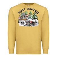 Antique Gold merry christmas gnomies Premium Sweatshirt - FaDigitalArtStudio