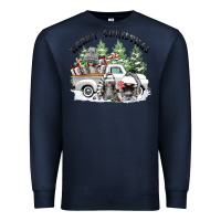 Navy merry christmas gnomies Premium Sweatshirt - FaDigitalArtStudio