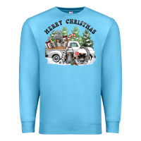 Ocean Blue merry christmas gnomies Premium Sweatshirt - FaDigitalArtStudio