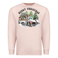 Pale Pink merry christmas gnomies Premium Sweatshirt - FaDigitalArtStudio