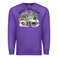 Purple merry christmas gnomies Premium Sweatshirt - FaDigitalArtStudio