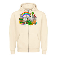 Sandshell St. Patrick's Hippopotamus coffee cups Zipper Hoodie - CowGirlArtShop