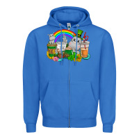 True Royal St. Patrick's Hippopotamus coffee cups Zipper Hoodie - CowGirlArtShop