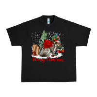 Black Merry Christmas Gray Squirrel Urban Heavy Tee - LillyAllenDesigns