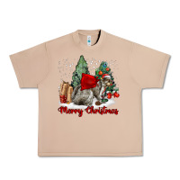 Burro Merry Christmas Gray Squirrel Urban Heavy Tee - LillyAllenDesigns