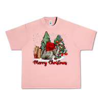 Salmon Merry Christmas Gray Squirrel Urban Heavy Tee - LillyAllenDesigns