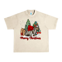 Sandshell Merry Christmas Gray Squirrel Urban Heavy Tee - LillyAllenDesigns