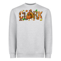 Heather Grey Personalized Thanksgiving Heavyweight Sweatshirt - NancyCooperArtShop