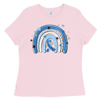 Bubblegum Pink in april wear blue autism awareness Ladies Tee - MaliasSmallBusiness
