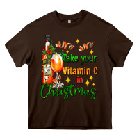 Chocolate Brown take your vitamin c in christmas Heavy Core Tee - AdoDesignShop