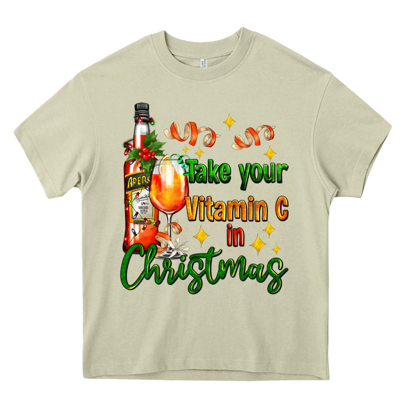 Take Your Vitamin C In Christmas Heavy Core Tee by AdoDesignShop | Teevron